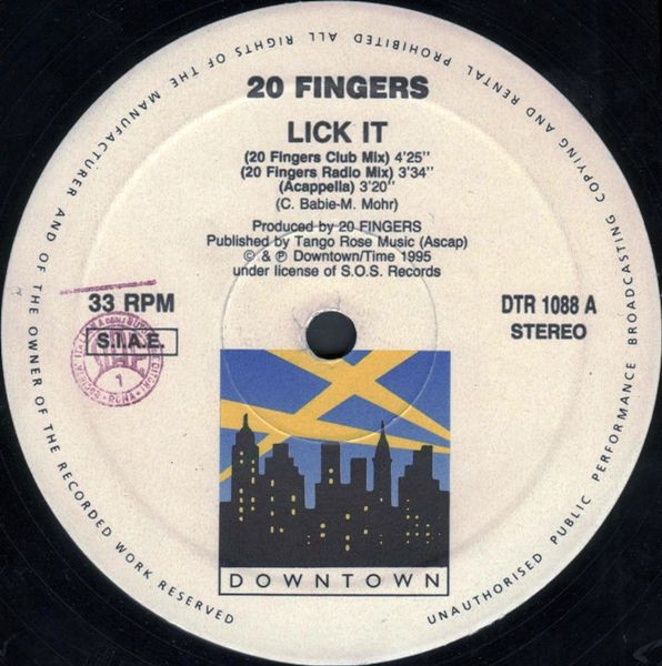 LTgzNTMuanBlZw 20 Fingers – Lick It (Vinyl 12" 33 ⅓ RPM Stereo, 1995)
