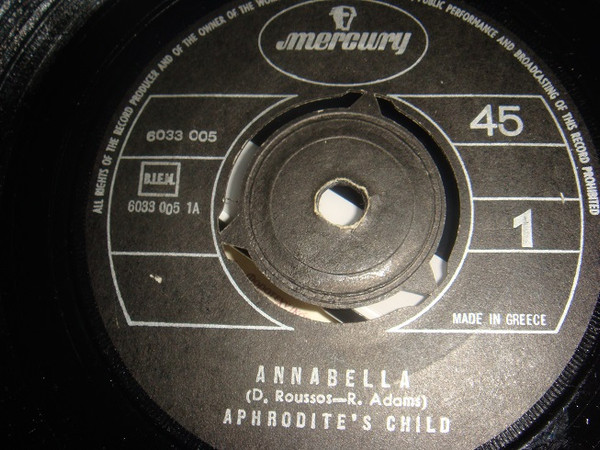 Aphrodite's Child – Annabella / Such A Funny Night (Vinyl 7" 45 RPM Single)