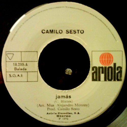 Camilo Sesto – Jamás / Amor Libre (Vinyl 7" 45 RPM Single, 1975)