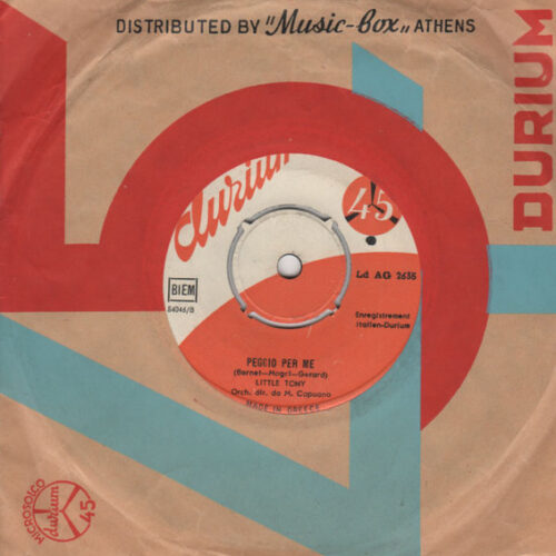 Little Tony – Peggio Per Me (Vinyl 7" 45 RPM, 1967)