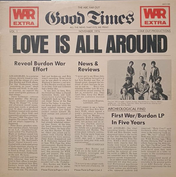 Eric Burdon & War – Love Is All Around (Vinyl LP Album Stereo, 1976)