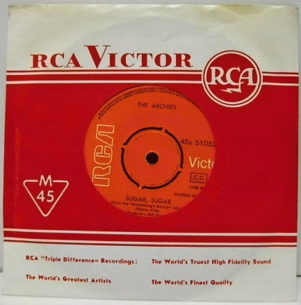 The Archies – Sugar, Sugar / Melody Hill (Vinyl 7" 45 RPM Single, 1969)