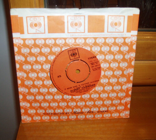 Albert Hammond – It Never Rains In Southern California (Vinyl 7" 45 RPM Single, 1972)