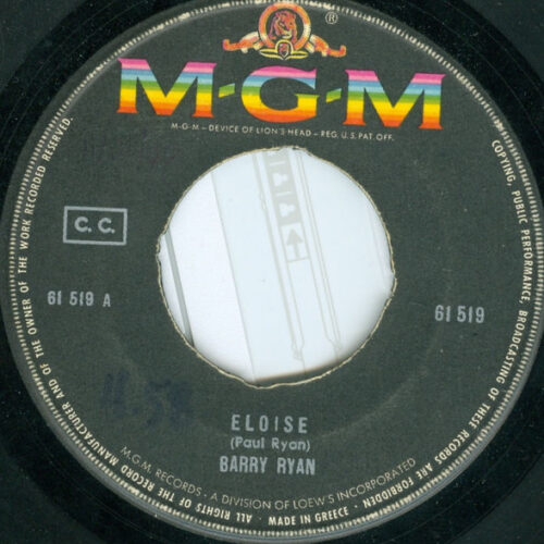 Barry Ryan – Eloise (Vinyl 7" 45 RPM Single, 1968)