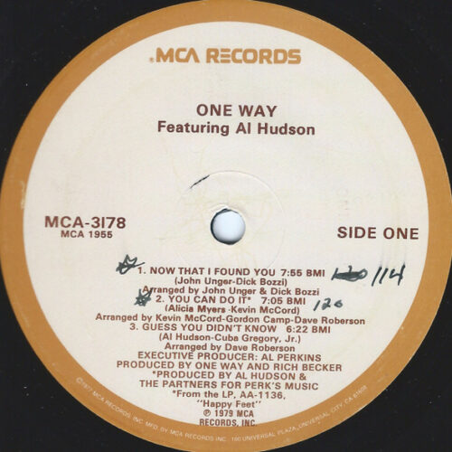 ODUtMjIxMy5qcGVn One Way – One Way Featuring Al Hudson (Vinyl LP Album, 1979)