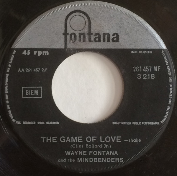 ODUtNjM3Mi5qcGVn Wayne Fontana & The Mindbenders – The Game Of Love / Come Dance With Me (Vinyl 7" 45 RPM Single, 1965)
